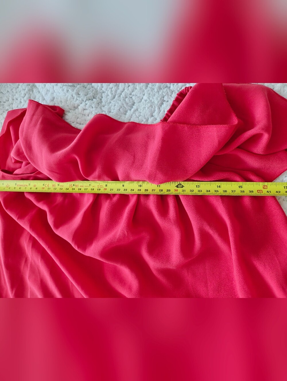 Wilfred Red Off-Shoulder Ruffle Top Ptp 17'' - Picture 6 of 16